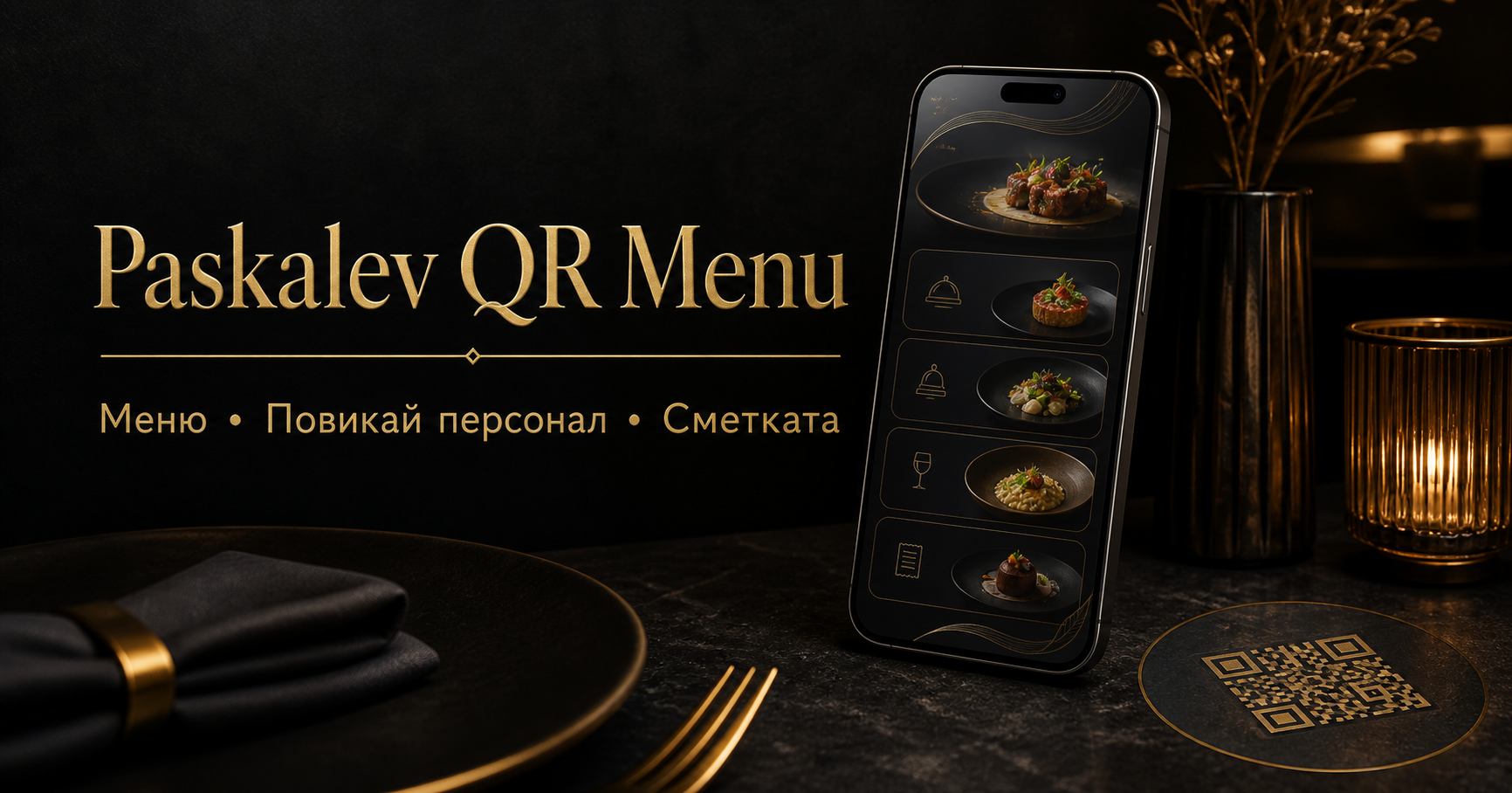Paskalev QR Menu на телефон в ресторант